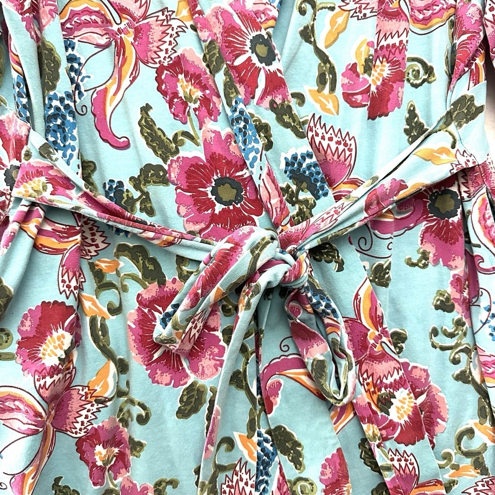 Baby Be Mine L/XL Maternity Nursing Robe Isabella Floral Belted Pockets - Picture 7 of 12